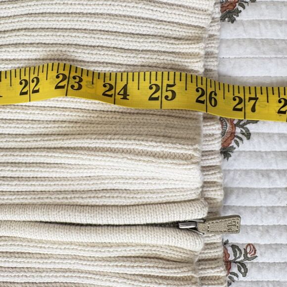 VTG Lauren Ralph Lauren Vintage Ribbed 100% Cotton Sweater Ivory Hong Kong XL - Picture 9 of 11